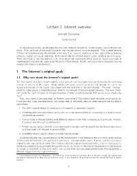 Lecture 2: Internet Overview