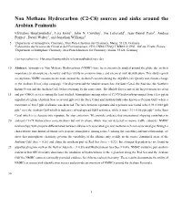 Non Methane Hydrocarbon (C2-C8) Sources and Sinks Around the Arabian Peninsula Efstratios Bourtsoukidis1, Lisa Ernle1, John N