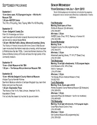 September Programs