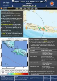 Banten & West Java Earthquake