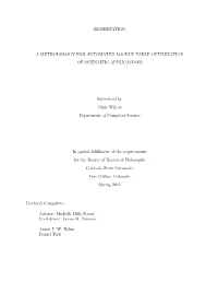 Dissertation a Methodology for Automated Lookup