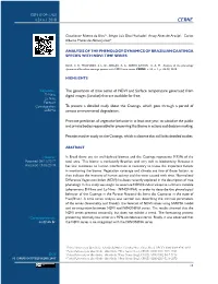 Issn 0104-7760 Analysis of the Phenology Dynamics