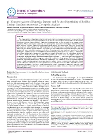 Ph Characterization of Digestive Enzyme