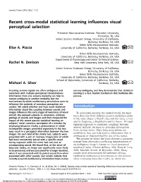 Rapid Cross-Modal Statistical Learning Influences Visual Perceptual