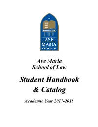 Student Handbook & Catalog