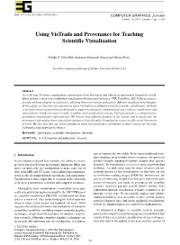 Using Vistrails and Provenance for Teaching Scientific Visualization