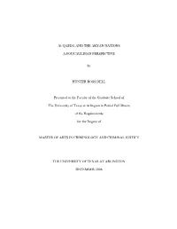 Al-QAEDA and the ARYAN NATIONS