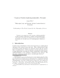 Classical Particle Indistinguishability, Precisely