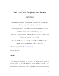 Molecular Scale Imaging with a Smooth Superlens