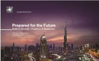 Prepared for the Future Built on Strength, Prudence & Resilience