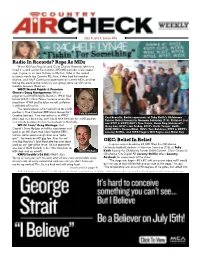 Radio in Records? Reps As Mds OKC: Belief in Relief