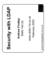 Security with LDAP