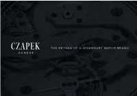 The Return of a Legendary Watch Brand Genève History Genève