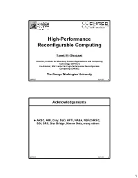 High-Performance Reconfigurable Computing