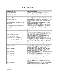 REJECTED CONTRACTS Non-Debtor Party Contract
