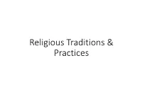 Religious Traditions & Practices