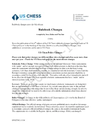 Rulebook Changes Since the 6Th Edition Rulebook Changes