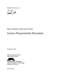Space Infrared Telescope Facility Science Requirements Document