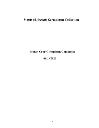 Status of Arachis Germplasm Collection-2020
