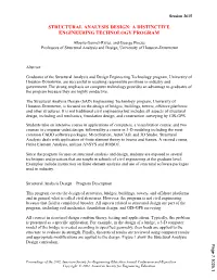Structural Analysis and Design, University of Houston-Downtown