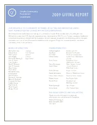 2009 Giving Report