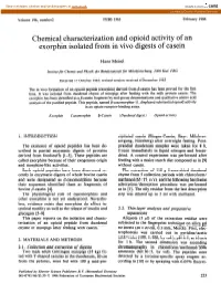 Chemical Characterization and Opioid Activity of an Exorphin Isolated from in Vivo Digests of Casein