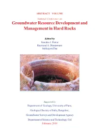 Groundwater Resourcedevelopment and Management in Hard Rocks