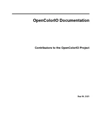 Opencolorio Documentation