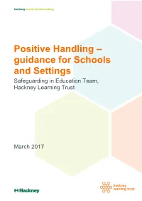 Positive Handling – Guidance for Schools and Settings
