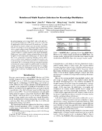 Reinforced Multi-Teacher Selection for Knowledge Distillation