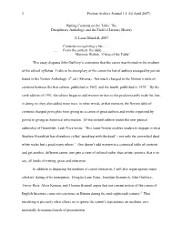 The Disciplinary Anthology and the Field of Literary History