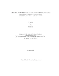 Analysis and Simulation of Mechanical Trains Driven By