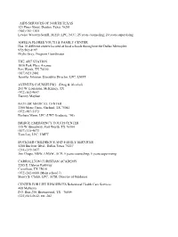 Internship Site List #1