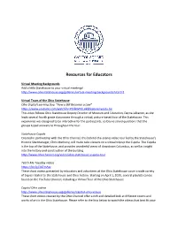 Resources for Educators