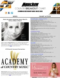 Countrybreakout Chart Covering Secondary Radio Since 2002