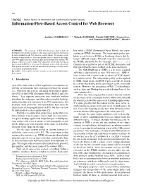 Information-Flow-Based Access Control for Web Browsers
