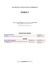 Pande Vijay Satyanand Form 3 Filed 2021-06-09