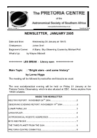 Pretoria Centre Newsletter January 2005 Pages Final.Pub