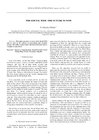 The Social Web: the Future Is Now