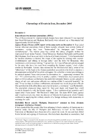 Chronology of Events in Iran, December 2004*
