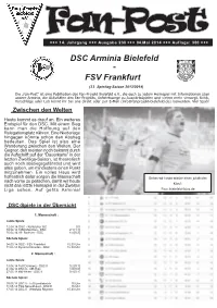 FSV Frankfurt DSC Arminia Bielefeld