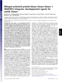 MAP3K1) Integrates Developmental Signals for Eyelid Closure