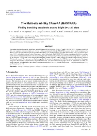 The Multi-Site All-Sky Camera (MASCARA)