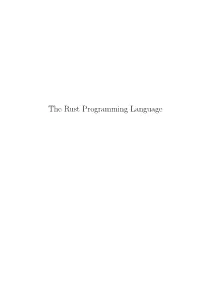 The Rust Programming Language