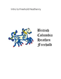 Introduction to Freehold Heathenry