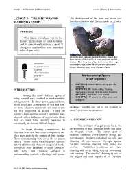 Lesson 1: the History of Marksmanship