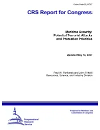 Maritime Security: Potential Terrorist Attacks and Protection Priorities