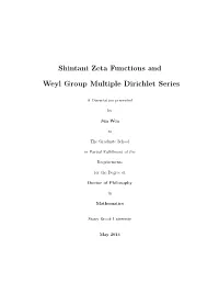 Shintani Zeta Functions and Weyl Group Multiple Dirichlet Series