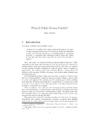 When Is Public Reason Possible?