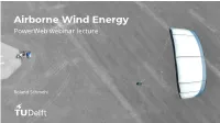 Airborne Wind Energy Powerweb Webinar Lecture
